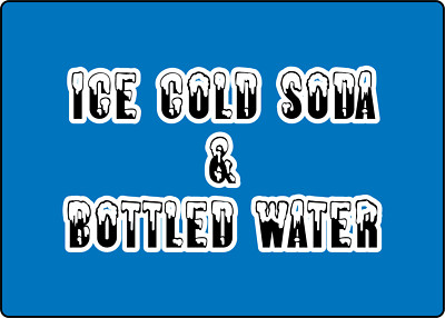 ICE COLD SODA &amp; BOTTLED WATER-STOREFRONT ADVERTISING | Adhesive Vinyl ...