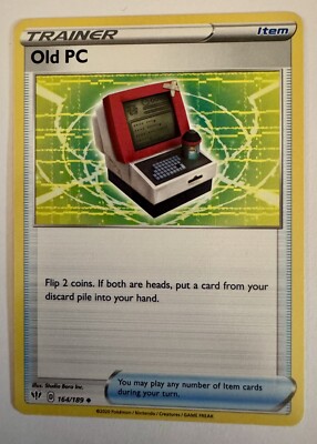Old PC SWSH03: Darkness Ablaze #164/189 Uncommon Pokemon TCG