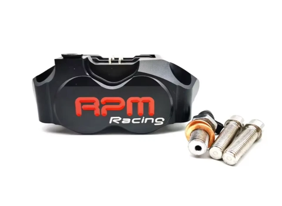 PINZA FRENO RADIALE RPM RACING 4 PISTONCINI INTERASSE 82MM UNIVERSALE FORGIATA - Immagine 2 di 2