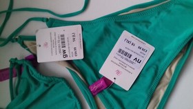 L'AGENT BY AGENT PROVOCATEUR ROBBIE BIKINI TOP LARGE UK14 & XLARGE BRIEF UK16