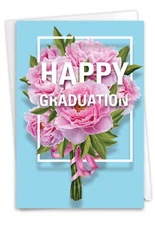 1 Funny Graduation Card with Envelope - Flowers for Grad C3532GDG