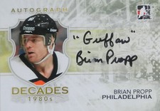 10-11 itg game decades 1980s base brian propp philadelphia flyers autograph auto