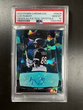 2020 Panini Chronicles Obsidian Luis Robert RC AUTO Teal Crystals 03/20 PSA 10
