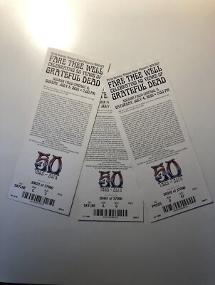 Grateful Dead Fare Thee Well 50th Anniversary Ticket Stubs | eBay