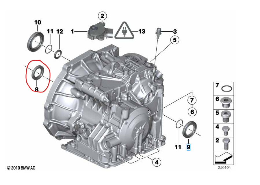 ＊gu2ページ＊ MINI Gearbox Input Shaft Seal GA6F21WA Automatic Transmission
