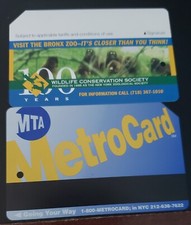 Rare NYC Metrocard Bronx Zoo. Unused/Blue Back
