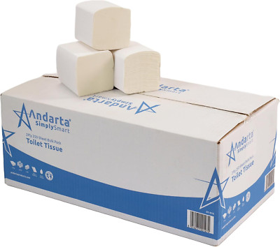 Andarta 2-lagige Toilettenpapierrollen 9000 Blatt Großpackung (36) starke & weiche Gewebe