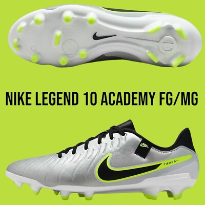 Nike Legend 10 Academy FG Neon Soccer Cleats DV4337 Mens Size 6.5/Fits Women 8