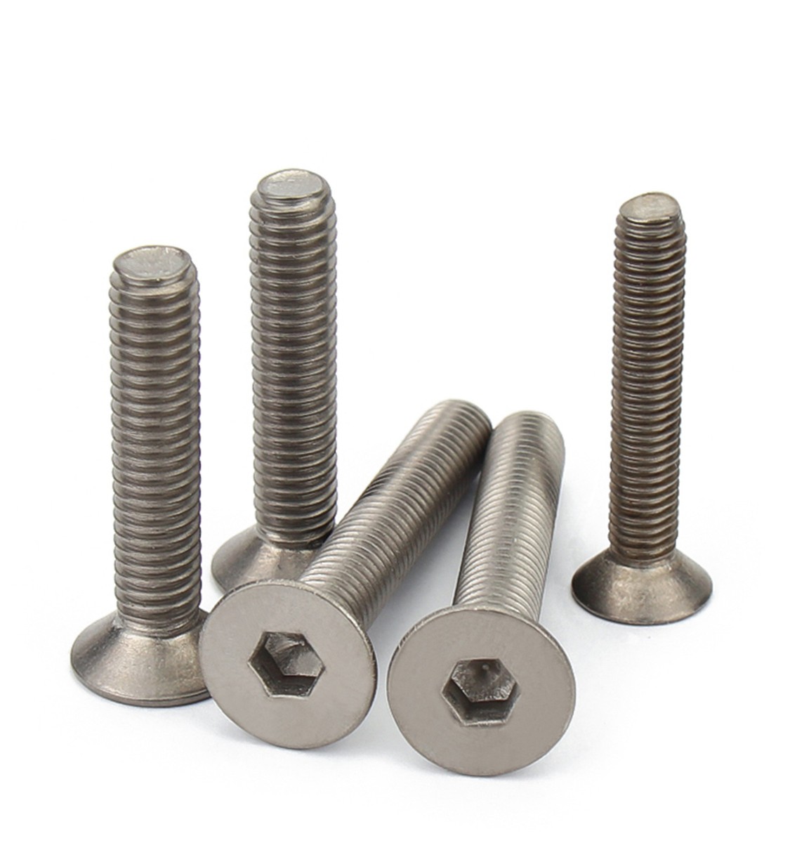 HH FASTENERS M2 x 3mm Flat/Countersunk Head Socket Screws, Pack 100-Piece, Stainless Steel, Full