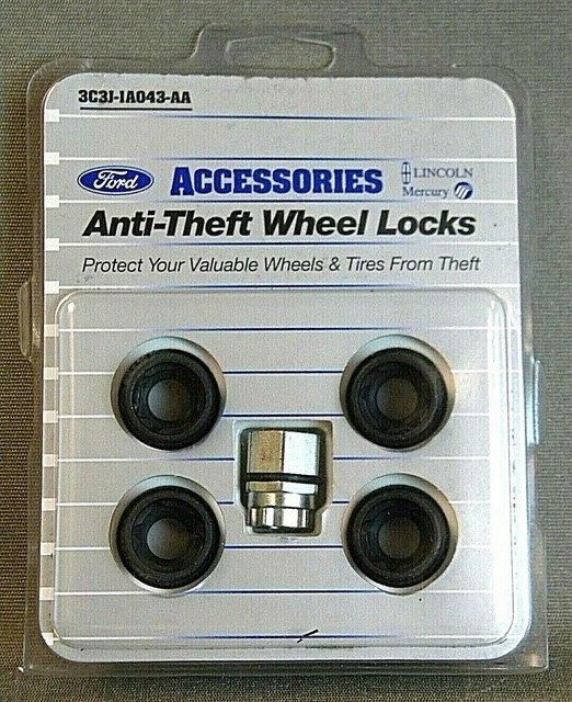 Ford Lincoln Mercury Accessories AntiTheft Wheel Locks (3C3J 1A043