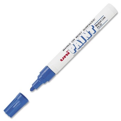 UniBall PX-20 Paint Marker Medium Point Blue Opaque Oil Base School Office Art