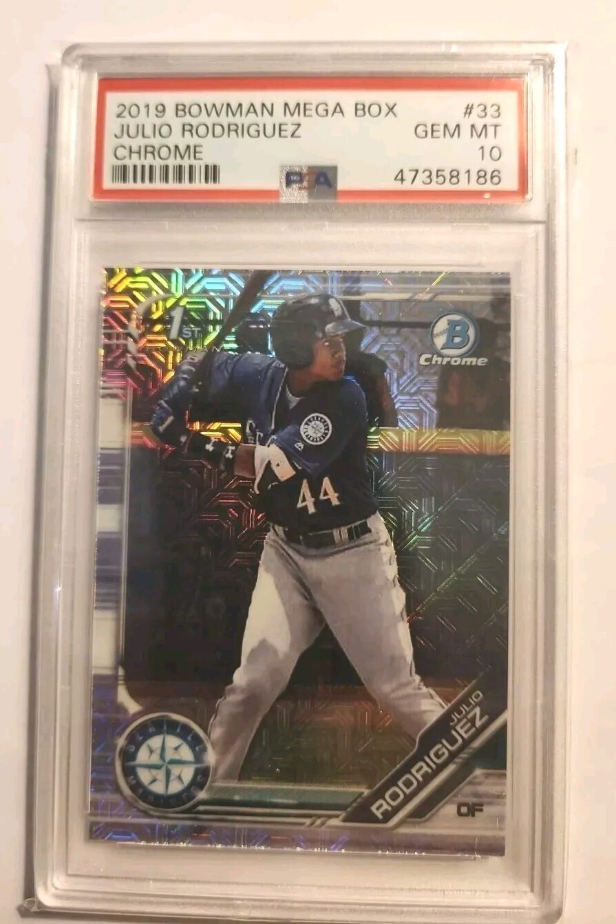 2019 1st Bowman Chrome Mega Box Julio Rodriguez #33 GEM PSA 10