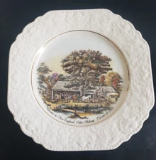 Vintage Lord Nelson Pottery England Autumn In New England Cider Making Plate 