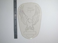 vtg 1960s 1970s Tattoo acetate stencil Full Eagle on Shield signed HAR4