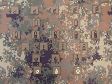 BW Rangabzeichen, alle Dienstgrade in 5x5 cm mit Klettrückseite, Luftwaffe