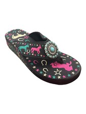 Montana West Women's Sandals Horses Embroidered