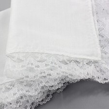 50pcs / Viel Wei&szlig;e Spitze Baumwolle Taschent&uuml;cher Spitze Hochzeit Taschent&uuml;cher