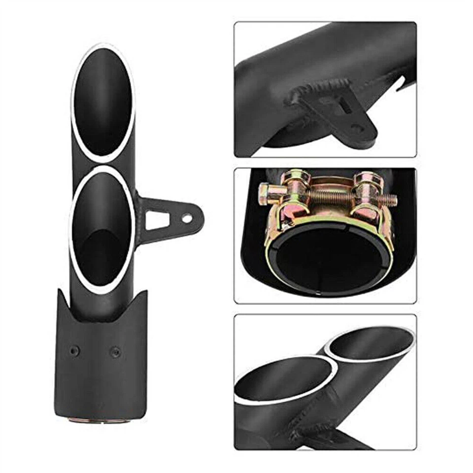 Tubo de escape silenciador de escape de motocicleta de 38-51 mm de doble salida para Yamaha YZF-R6 Foto 4 de 4