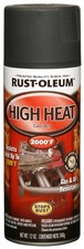 Rust-Oleum 248903 Flat Black High Heat Paint 6 Pack 12 oz. Cans