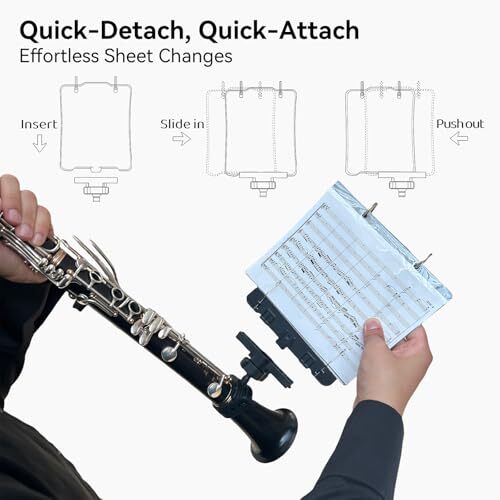 Marching Lyre MBTC10, Adjustable Marching Band Music Lyre for Trumpet