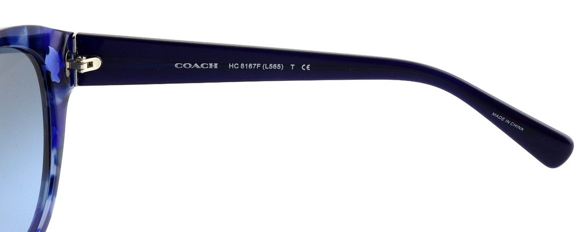 New Coach HC8167F L565 536117 Black Blue Mosaic Sunglasses SHINDIG SUN | Tinted Square Sunglasses | MOSCOT main image 4