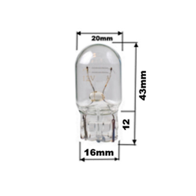 10 Stück 12V 21/5W W21/5W W3x16q Glühlampe T20 Glassockellampe Glühbirne T46w