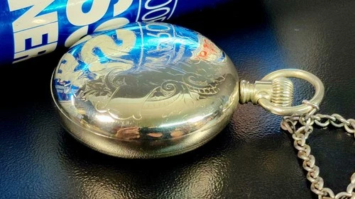 Antique Century USA Pocket Watch Illinois Nickel Polished Case For Parts Repair