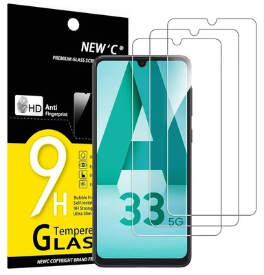 3 Pack Designed for Samsung Galaxy A33 5G Screen Protector Tempered Glass, Ca...