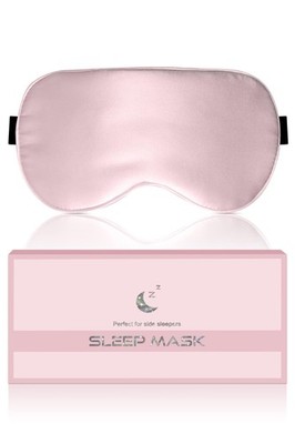 Seidenschlafmaske, Augenmaske, 22Momme 100 Prozent Reine Maulbeerseide Blackout