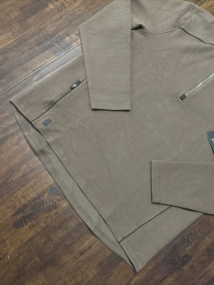 NWT Rhone Tribeca Tech 1/2 Zip Chocolate Chip Textured Pullover Men's XL. D4 - Image 2 of 4