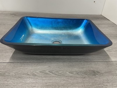 Vigo VG07068 Donatello 18'' L x 13'' W x 4'' H Glass Vessel Bathroom Sink