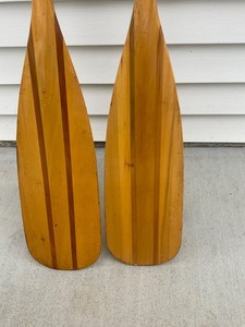 2 FEATHER BRAND 48" Caviness Woodworking WOOD/WOODEN CANOE PADDLE Boat Oar 4 ft