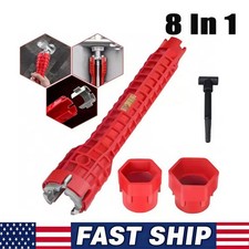 8In1 Multi Plumbing Tool Faucet Sink Installer Pipe Wrench Repair Tool Household