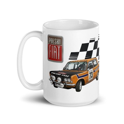 Polish Fiat 125p Mug   15 oz |  Once a Dream. Today a Legend. 