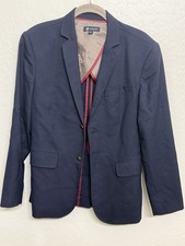 J CREW CREWCUTS SIZE BOYS 16 NAVY 2 BUTTON WOOL BLAZER W/GOLD BUTTONS