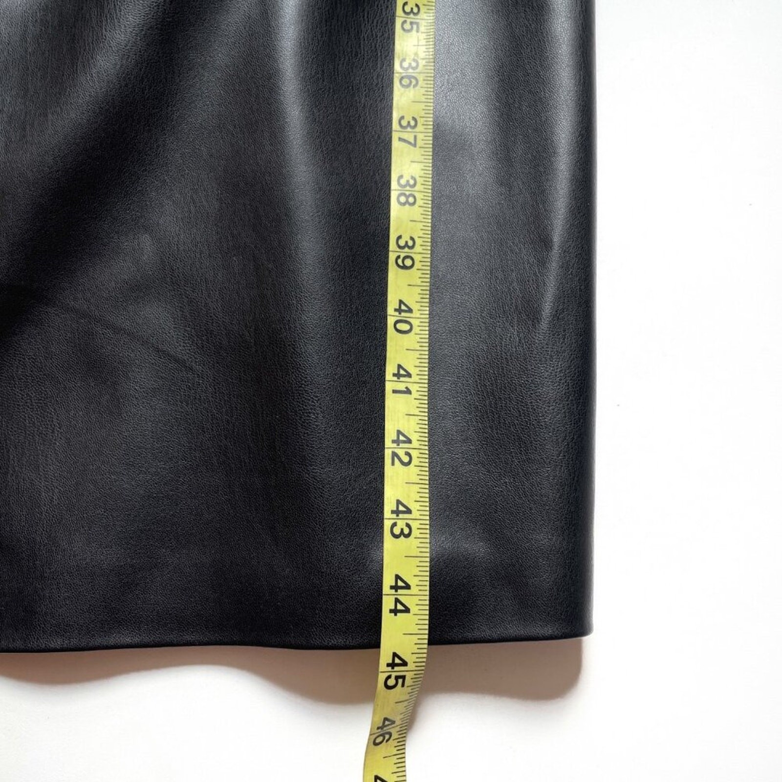 Teri Jon by Rickie Freeman Pleated Crepe Vegan Leather Dress Black Size 14 NWT