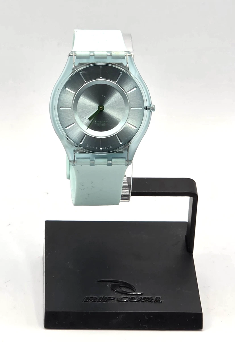 Swatch AG200 Women\'s Watch Hearts Silver Tone Case Gray Blue Plastic Band Quartz Swatch watch quartz blue - Gem main image 2