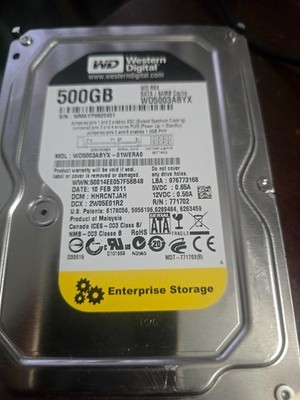 Western Digital  RE4SATA 500GB 2.5''Internal Solid State WDS5003ABYX