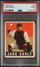1948 Leaf #61 JAKE EARLY - PSA 2 - Early Leaf Beauty