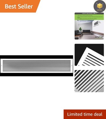 Durable 24'' x 4'' Return Grille - Contemporary Design for Optimal Airflow