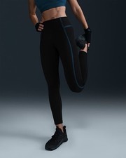 NWT Nike One Women's High-Waisted 7/8 Leggings Black Size M 70