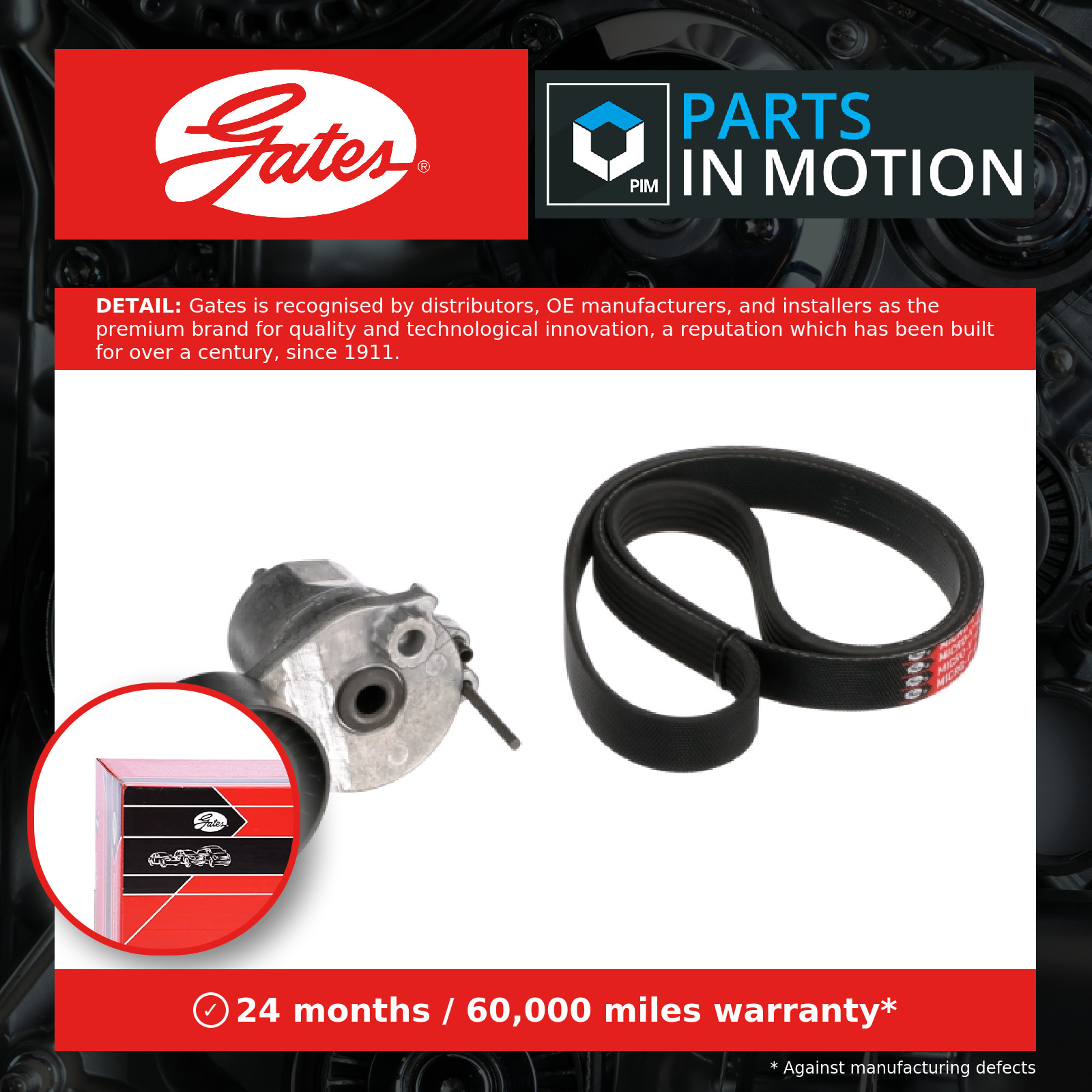 GATES-OE K016PK1073 V-Ribbed Belt Set for MERCEDES-BENZ - Image 7