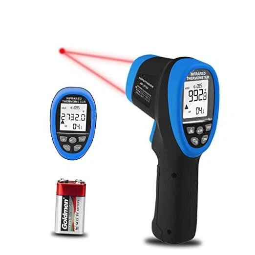 High Temp Infrared Thermometer - 58°F2732°F Industrial Pyrometer AP-2732 Blue