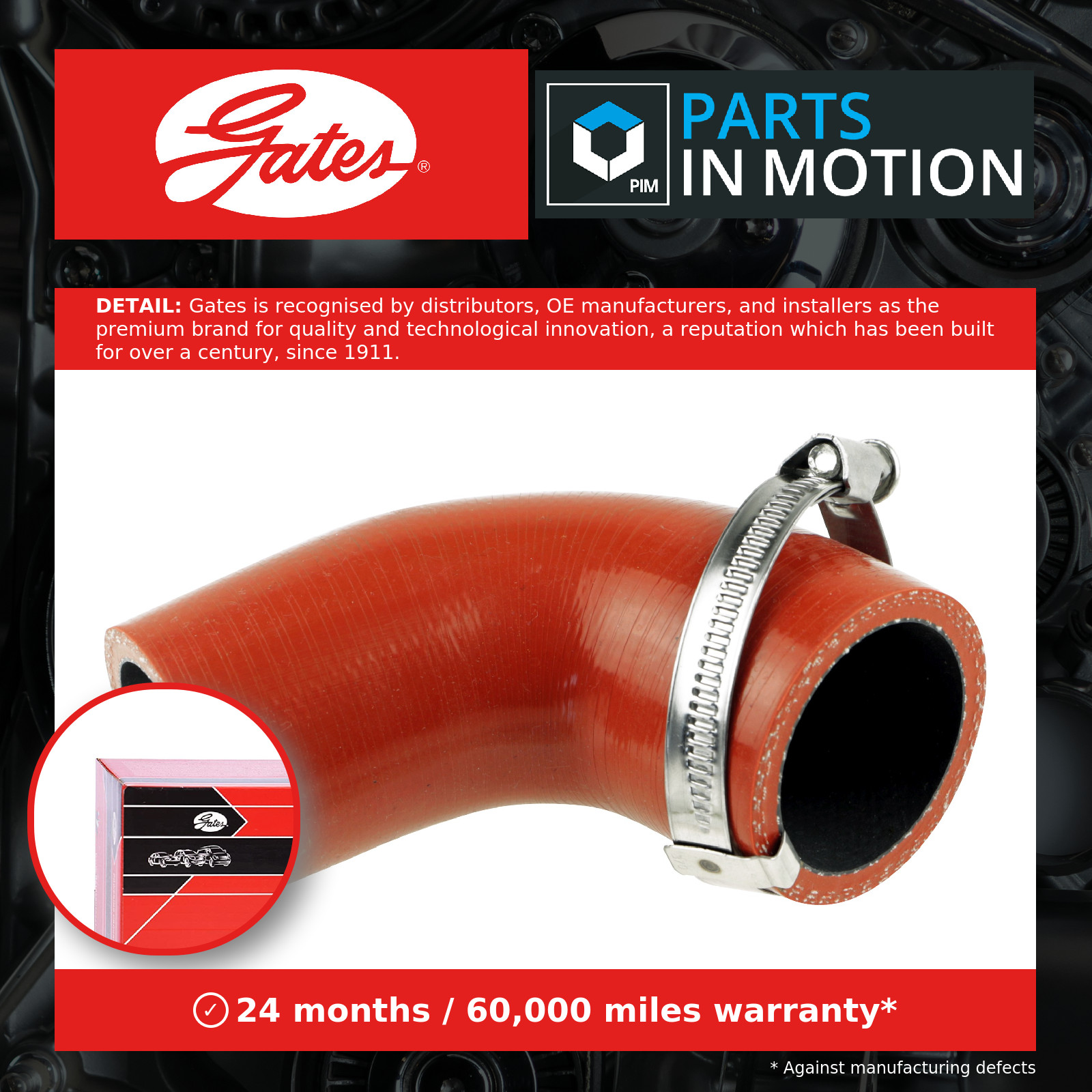 GATES 09-0096 Charger Air Hose for LAND ROVER - Image 14