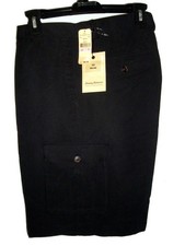 NWT Tommy Bahama Classic Rodeo Cargo Shorts Black Color Men's Size 32 100 Silk