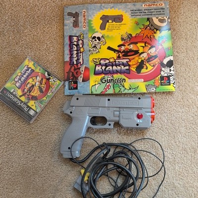 Point Blank (PlayStation 1, PS1) CIB with Reg Card + Namco Guncon Tested #1