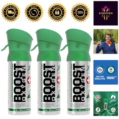 3-Pack Portable Natural Oxygen Canisters | Pure Respiratory Support on-the-Go