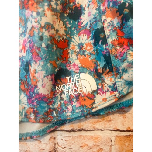 blue pink The North Face girls floral flashdry athletic shorts size XS 6 - Picture 6 of 6