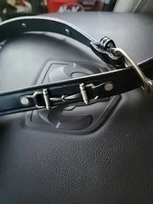 Tory English Bridle Leather Belt Womens Black 26 Equestian Snaffle Bit USA 2197