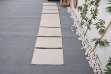 1,7x8,8 ft Rug, Runner Turkish Rug, Beige Kil...
